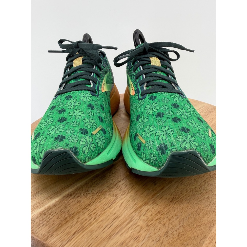 Brooks Ghost 14 Run Lucky St Patricks Day Green Shamrock Shoes Womens 8 B - Picture 4 of 14